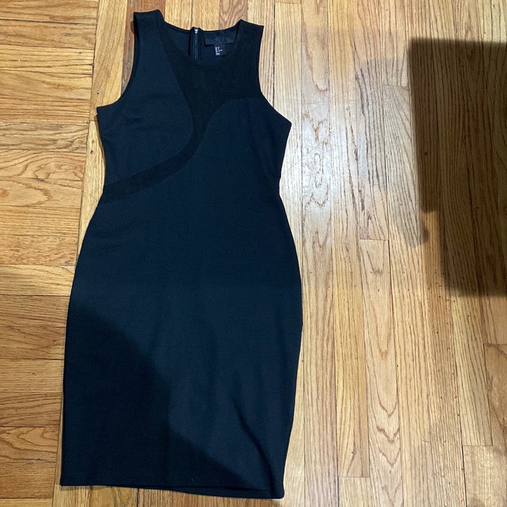 Back dress with see thru top